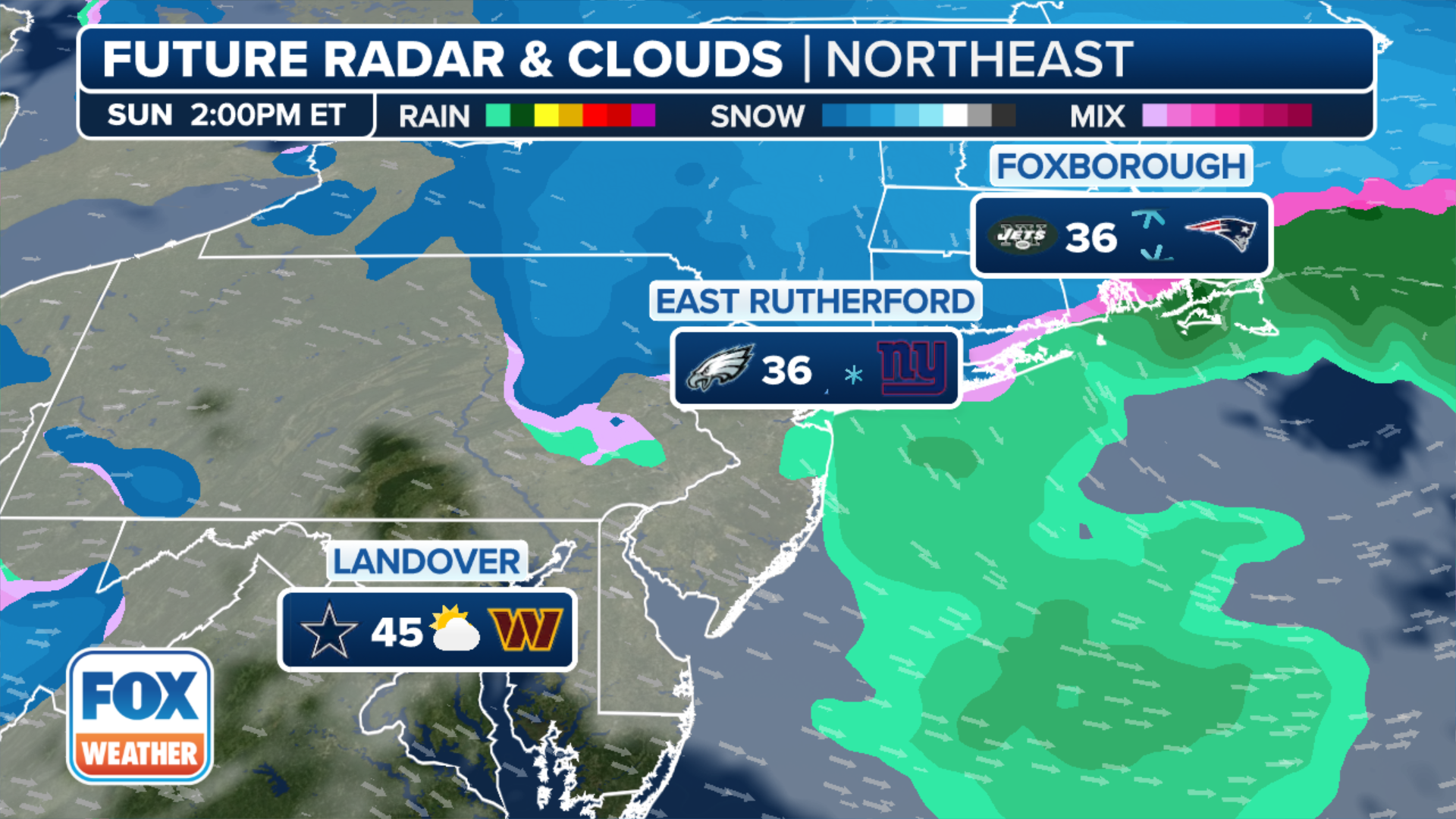 These NFL games could be impacted by this weekend's nor'easter Fox
